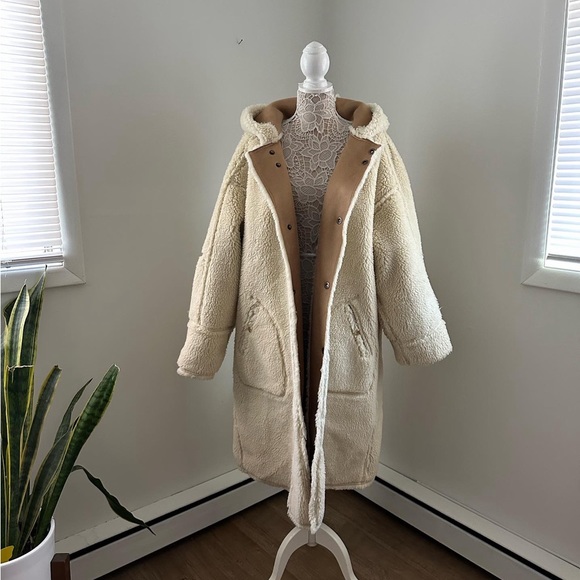 Anthropologie Pilcro Reversible Sherpa Coat - Picture 6 of 6